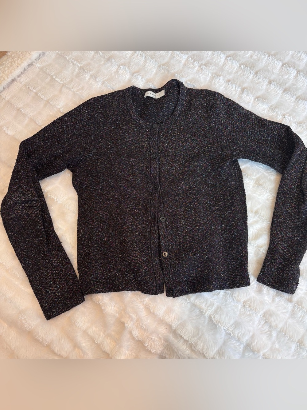 Sandro Black Multicolor Glitter cardigan 2